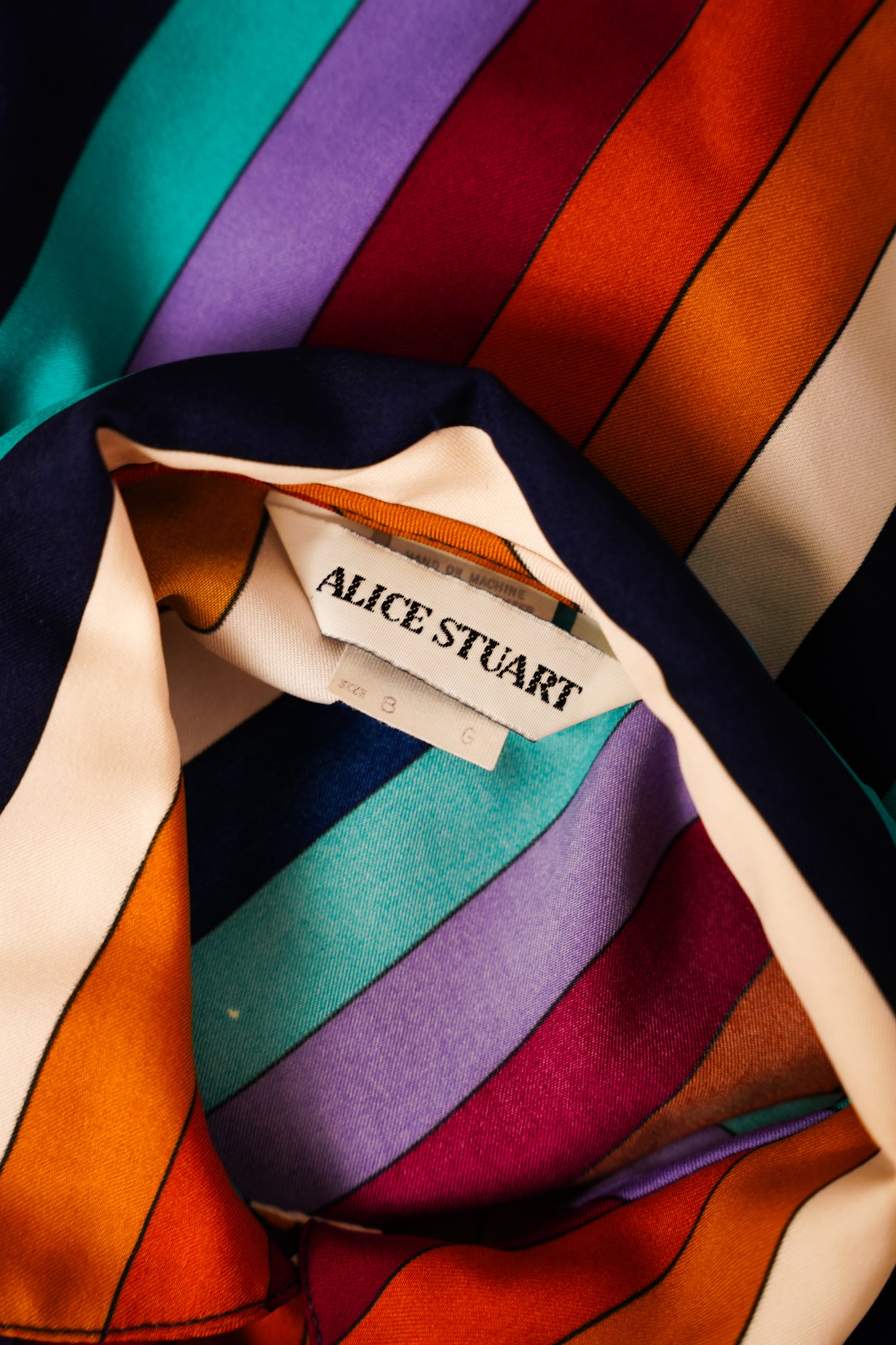 1980s Alice Stuart Rainbow Button Up