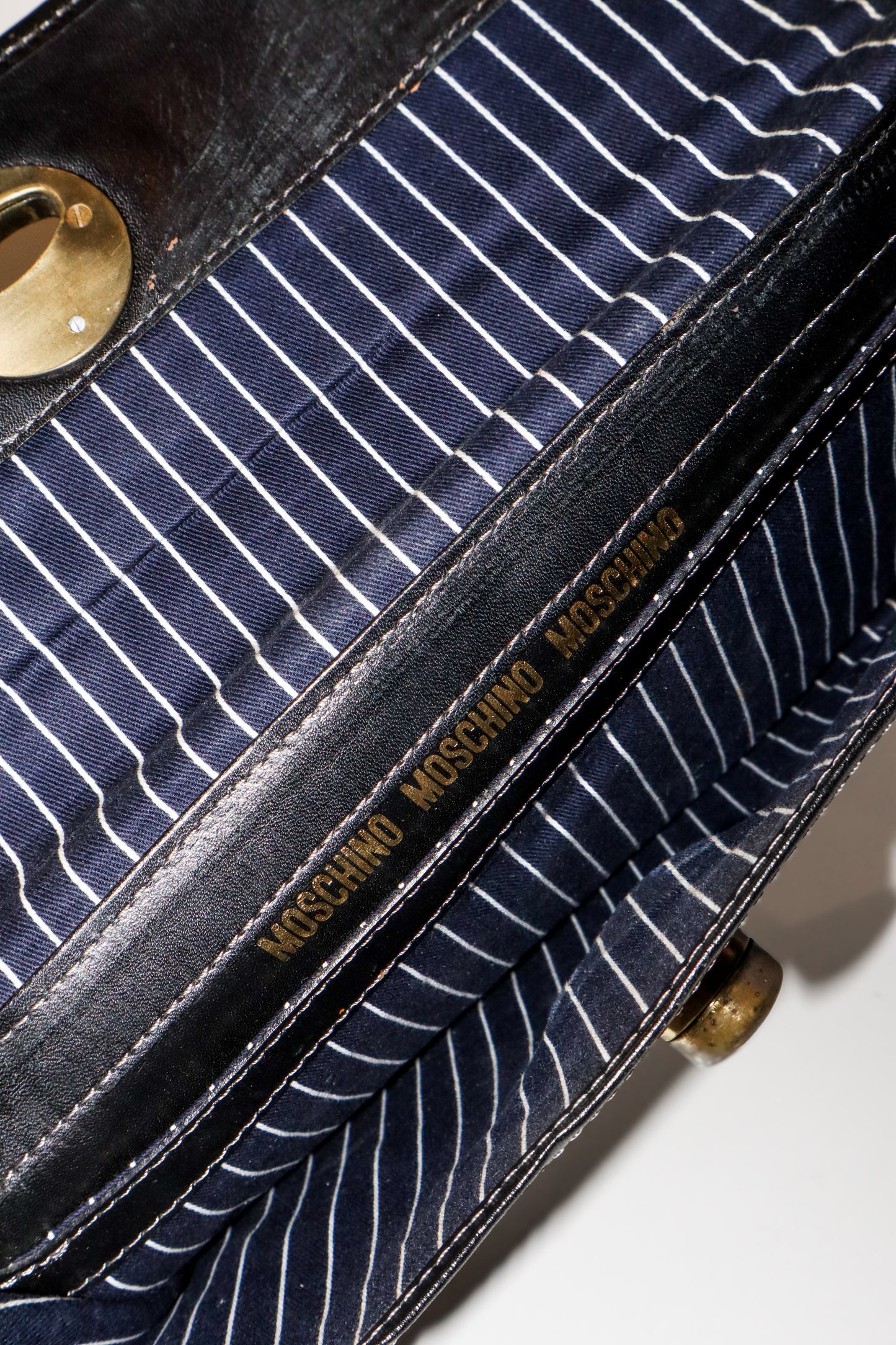 1990's Moschino Black Leather Clutch