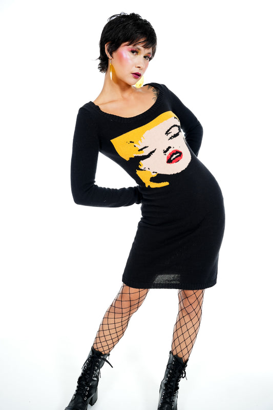 1990's Betsey Johnson Marilyn Monroe Sweater Dress