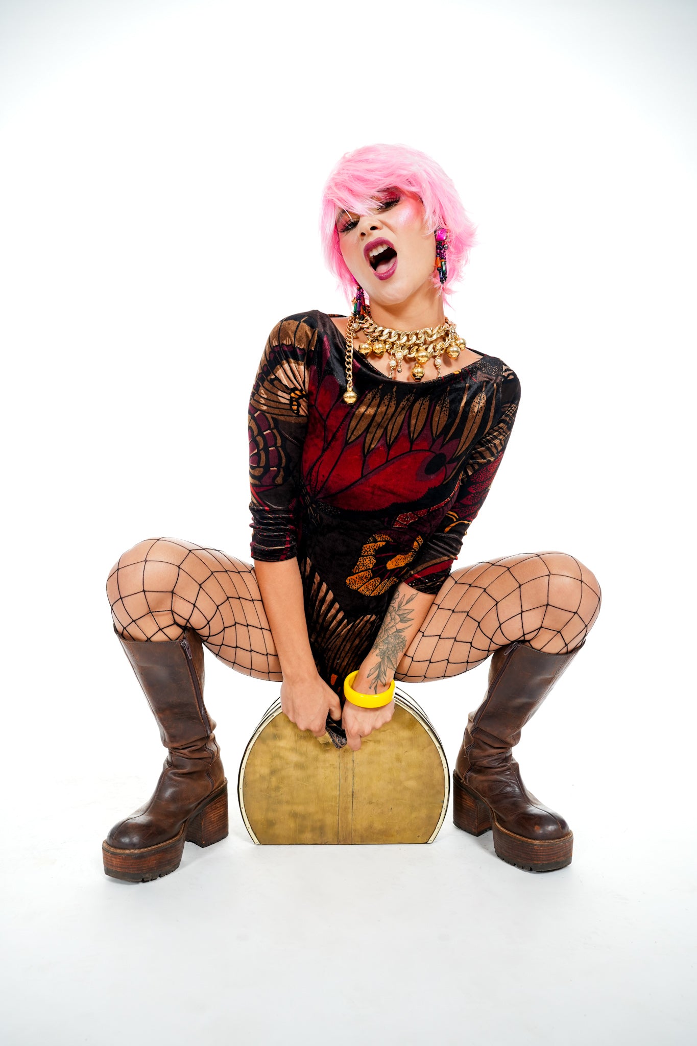 1990's Betsey Johnson Butterfly Print Mini Dress