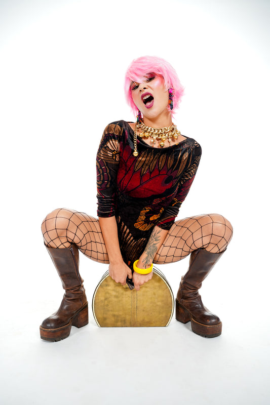 1990's Betsey Johnson Butterfly Print Mini Dress