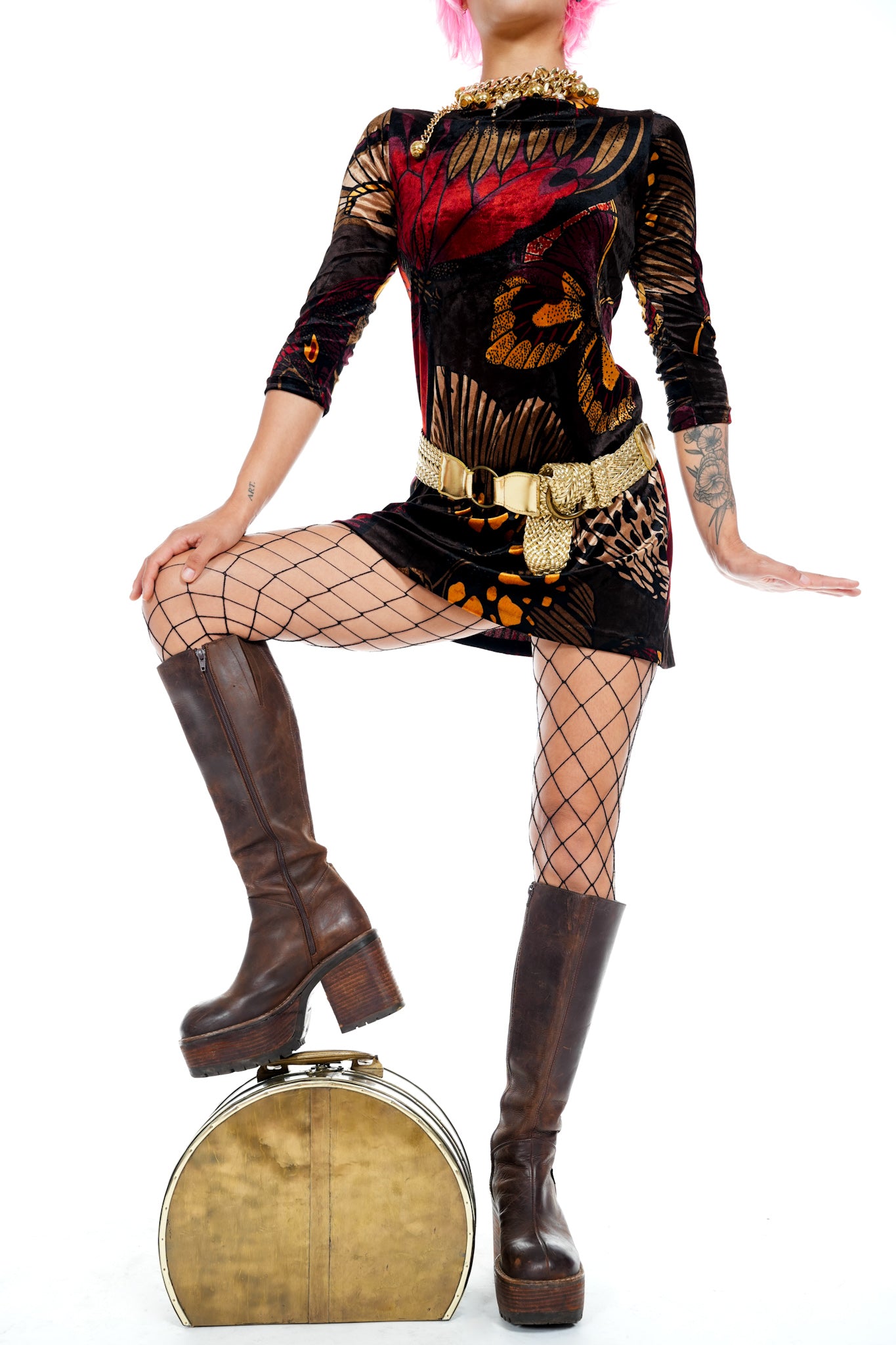 1990's Betsey Johnson Butterfly Print Mini Dress