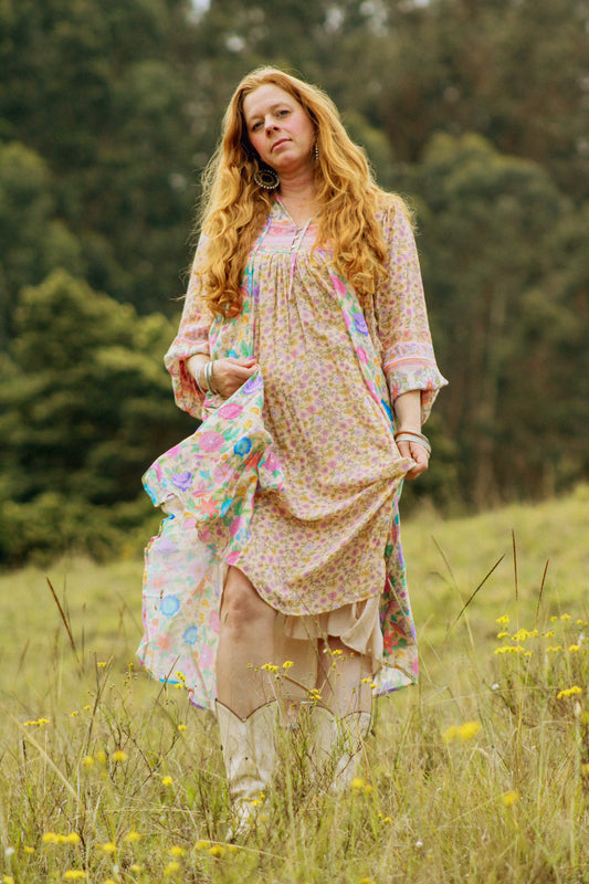 Spring Garden Patchwork Dress