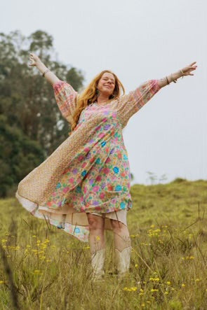 Spring Garden Patchwork Dress