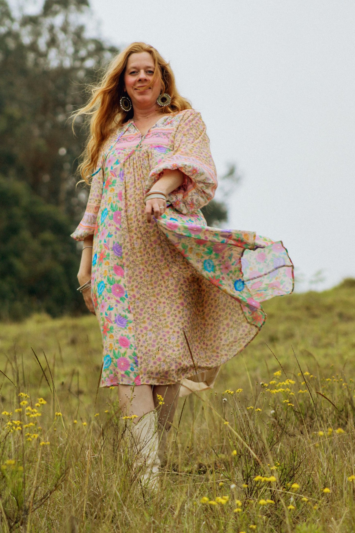 Spring Garden Patchwork Dress