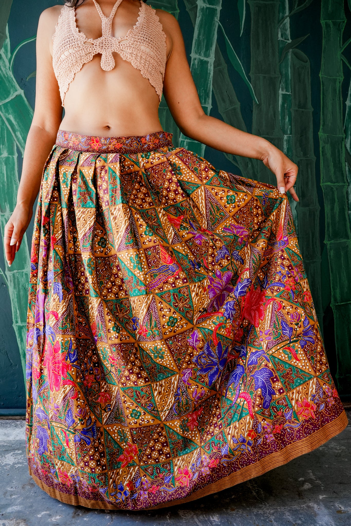 1990's Liz Claiborne Pleated Maxi Skirt