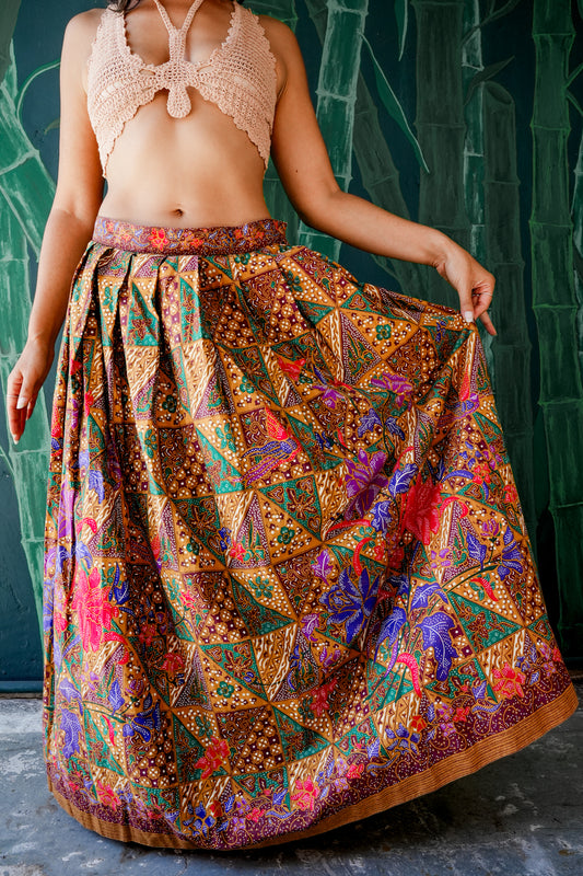 1990's Liz Claiborne Pleated Maxi Skirt