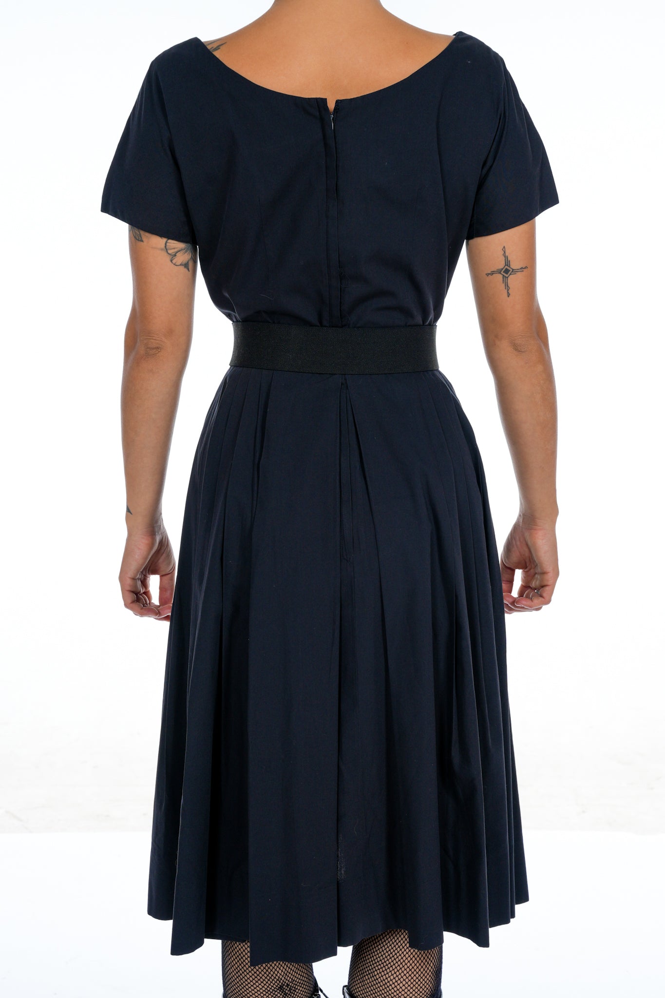 1950's Henry Lee Black Cotton Dress