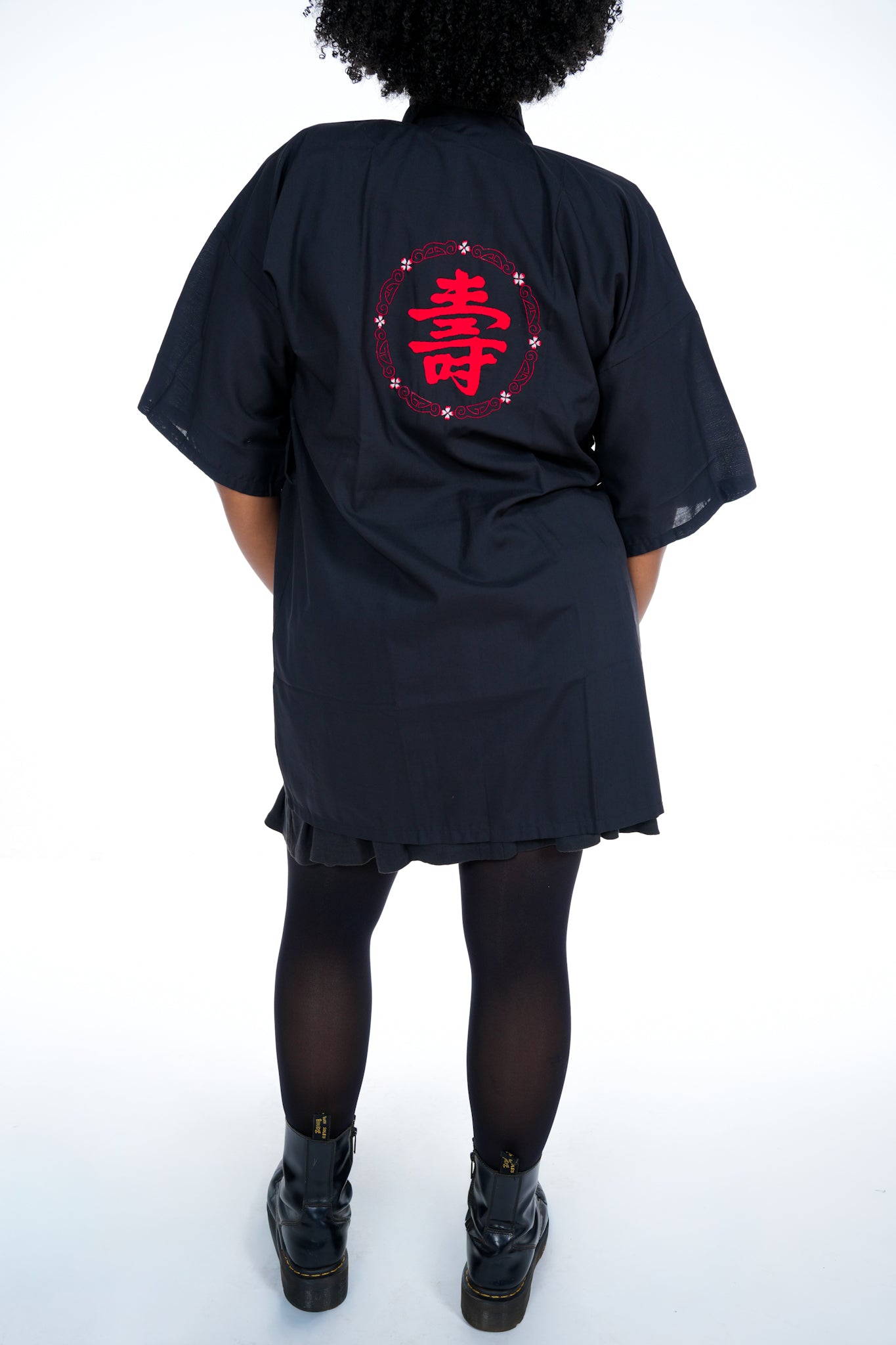 1970's Health Black Kimono