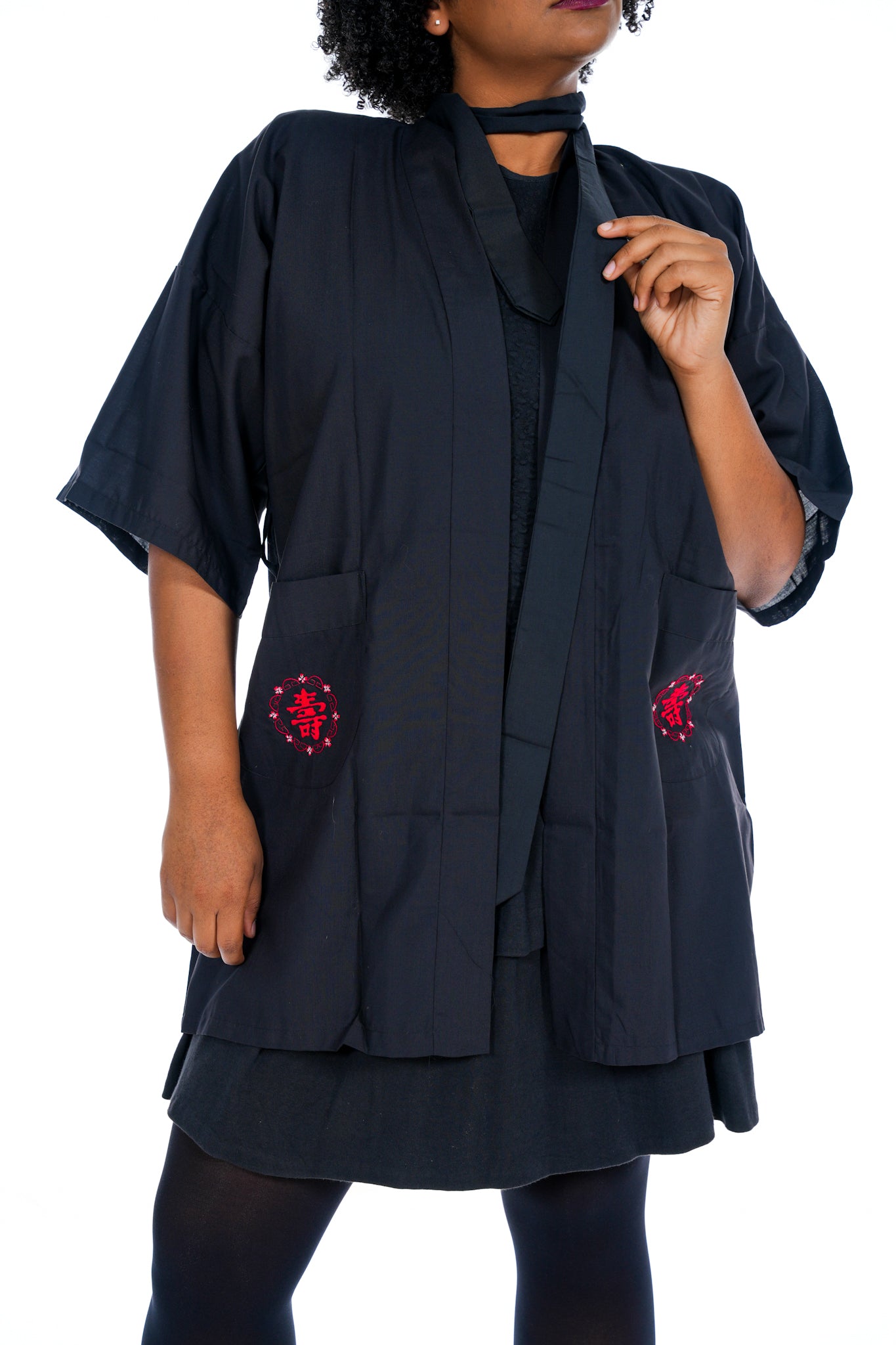 1970's Health Black Kimono