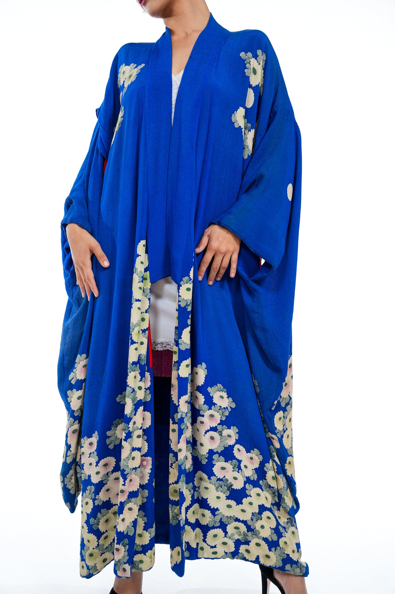 Vintage Japanese Silk Blue Kimono