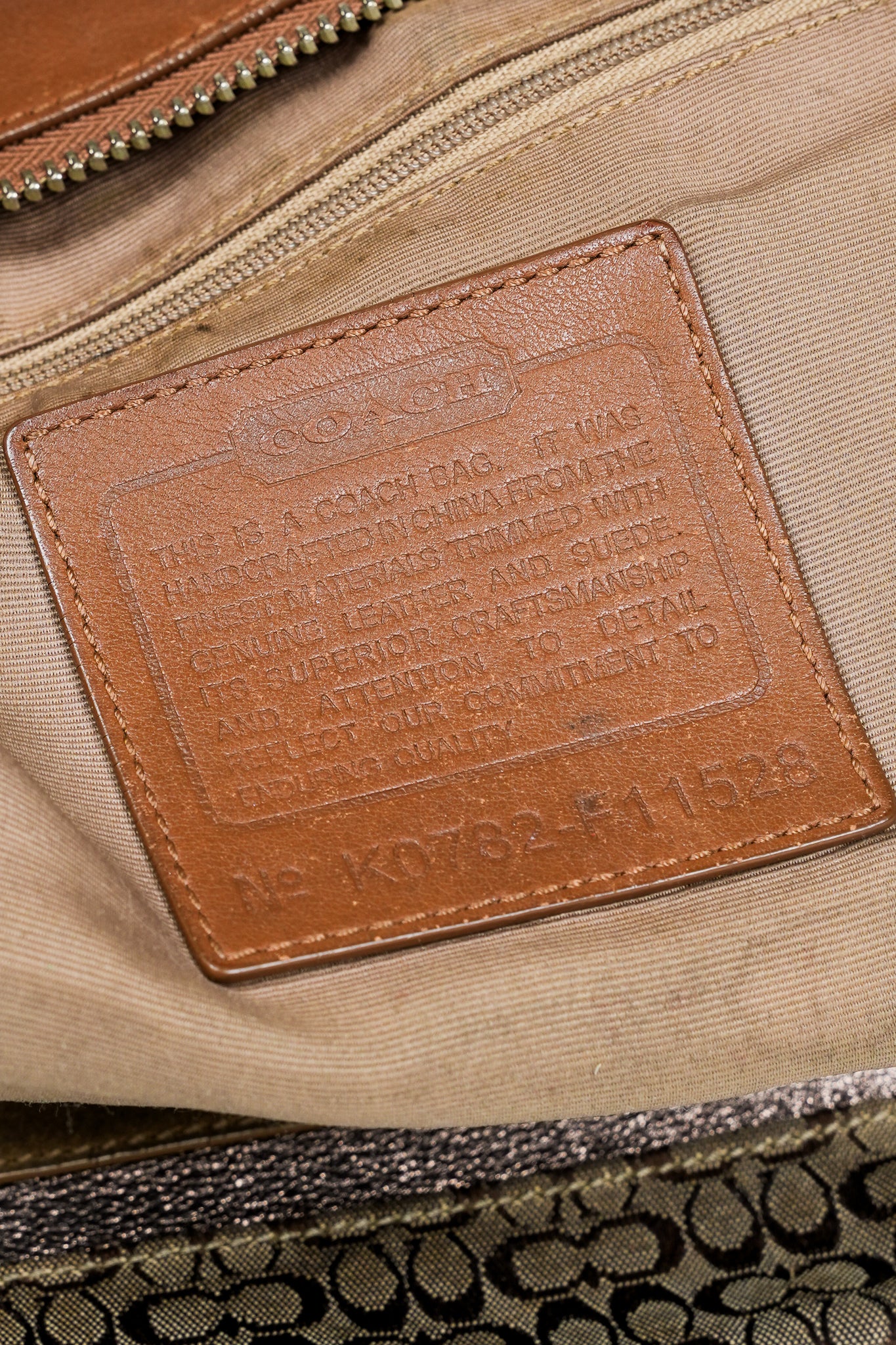 Coach Signature Patchwork Sufflette Hobo Bag