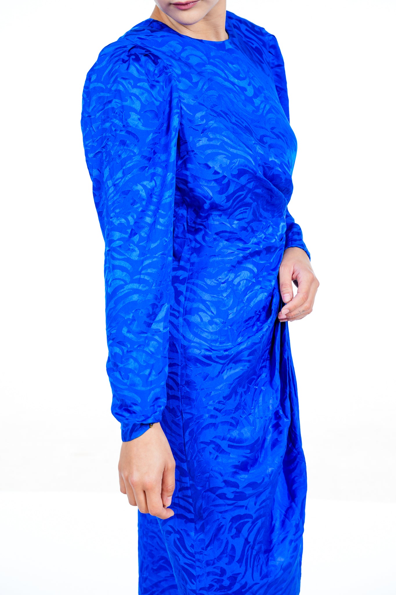 1980s Adrianna Papell Silk Dress