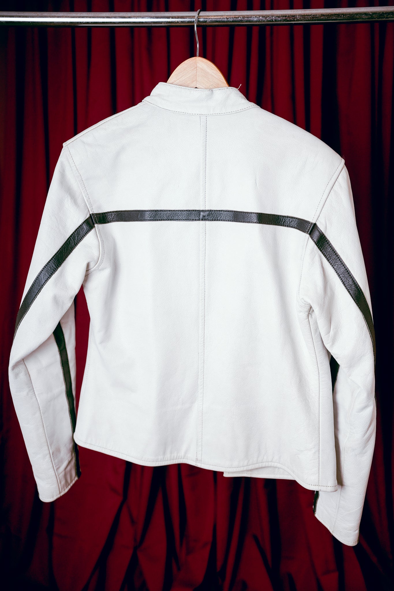 MAS White Leather Jacket