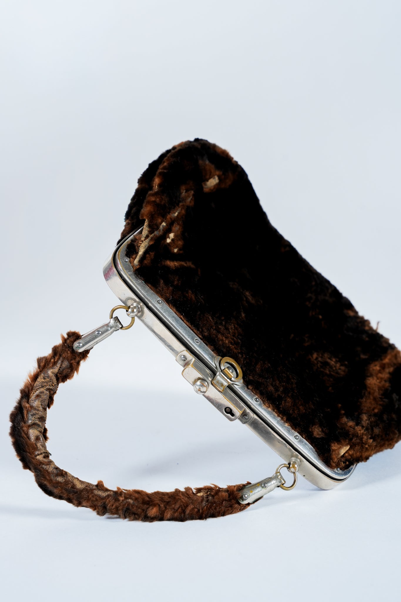 Vintage Brown Fur Mini Purse