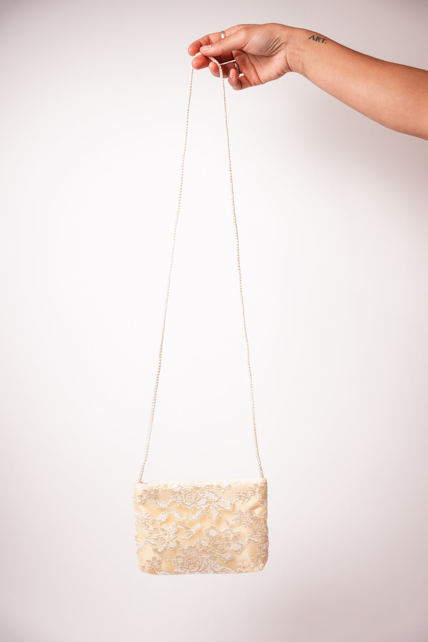 Vintage White Lacey Mini Purse