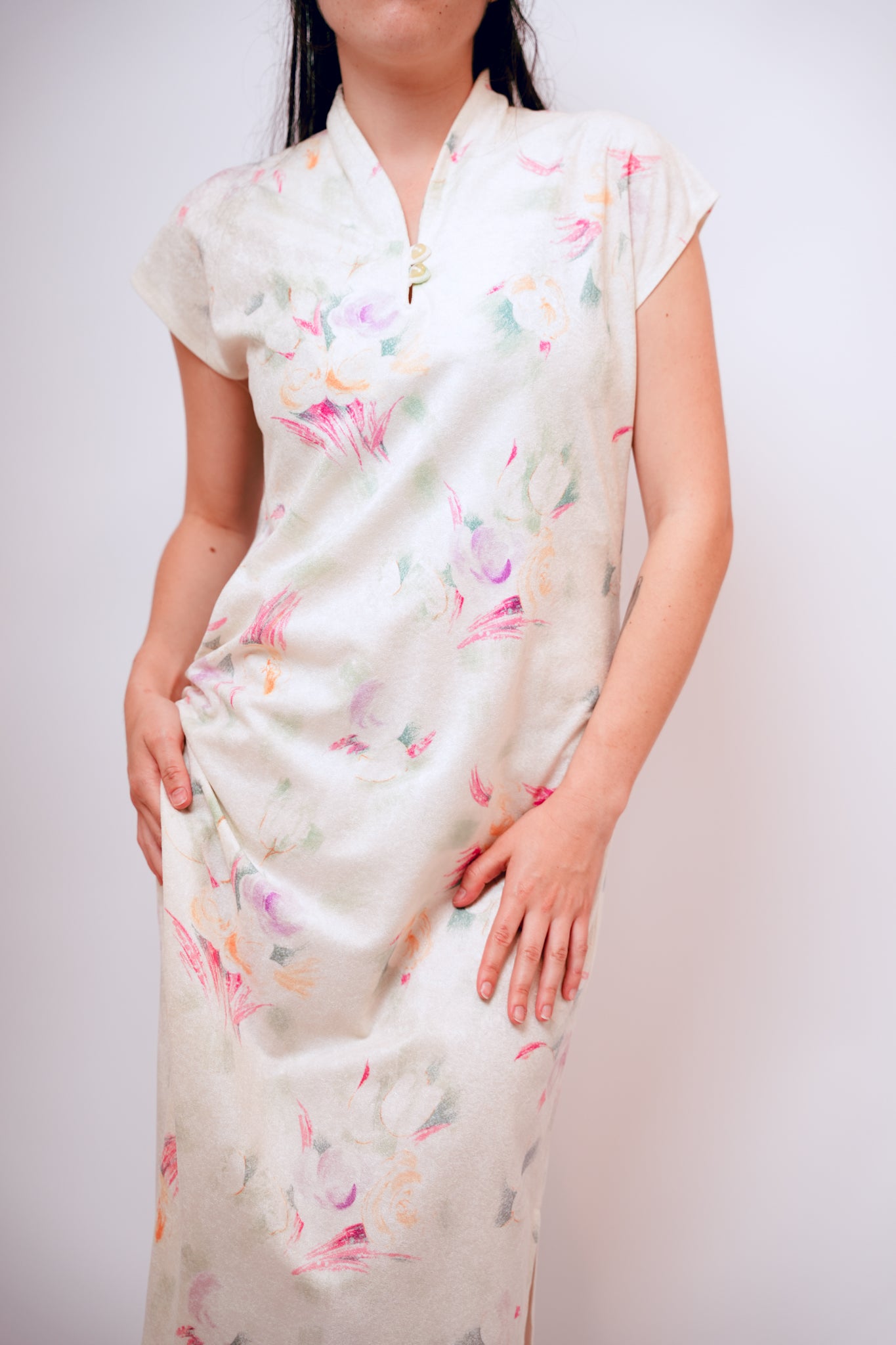 Vintage White Terry Cloth Dress