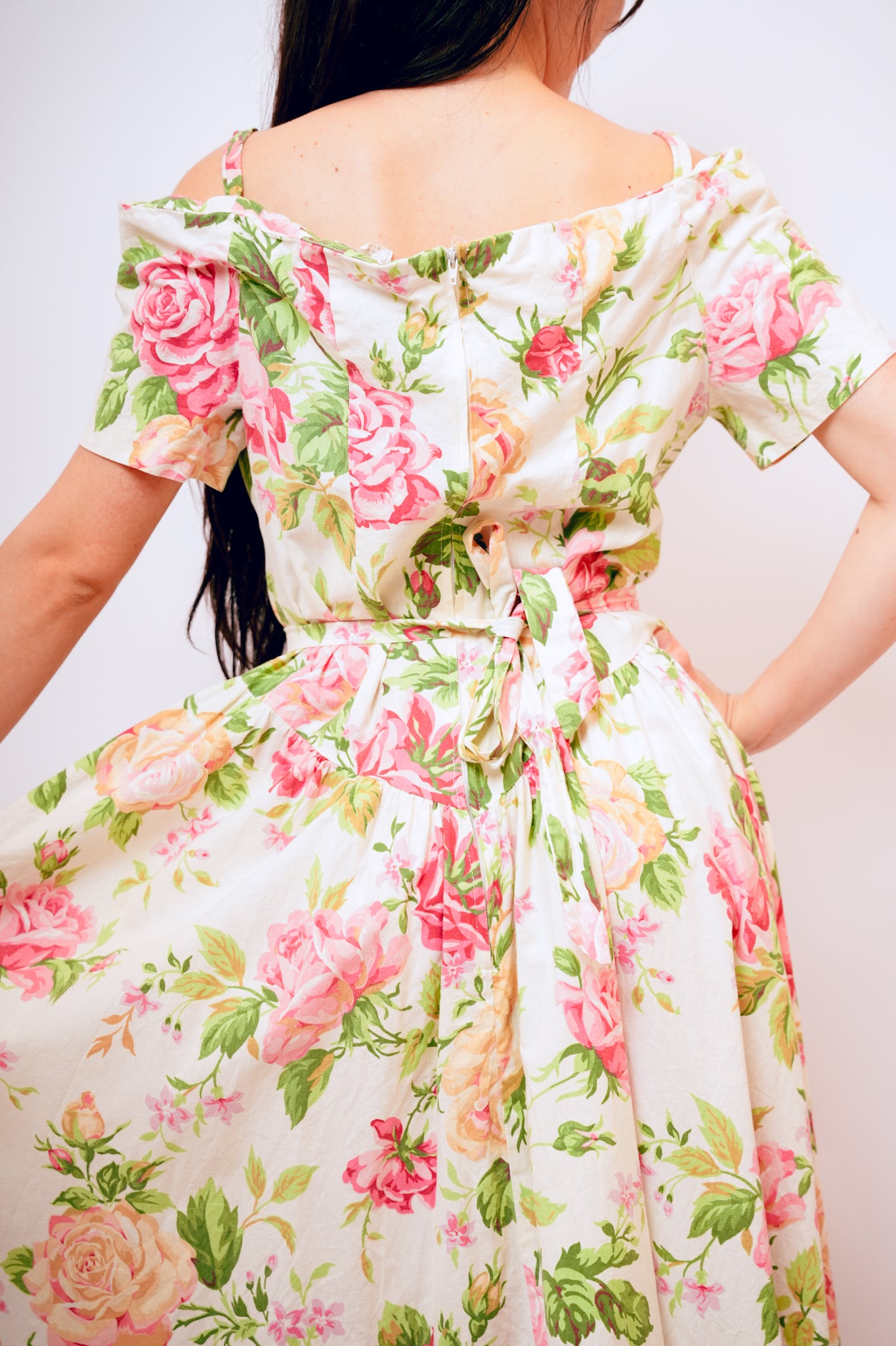1980's Expo Off the Shoulder Dress