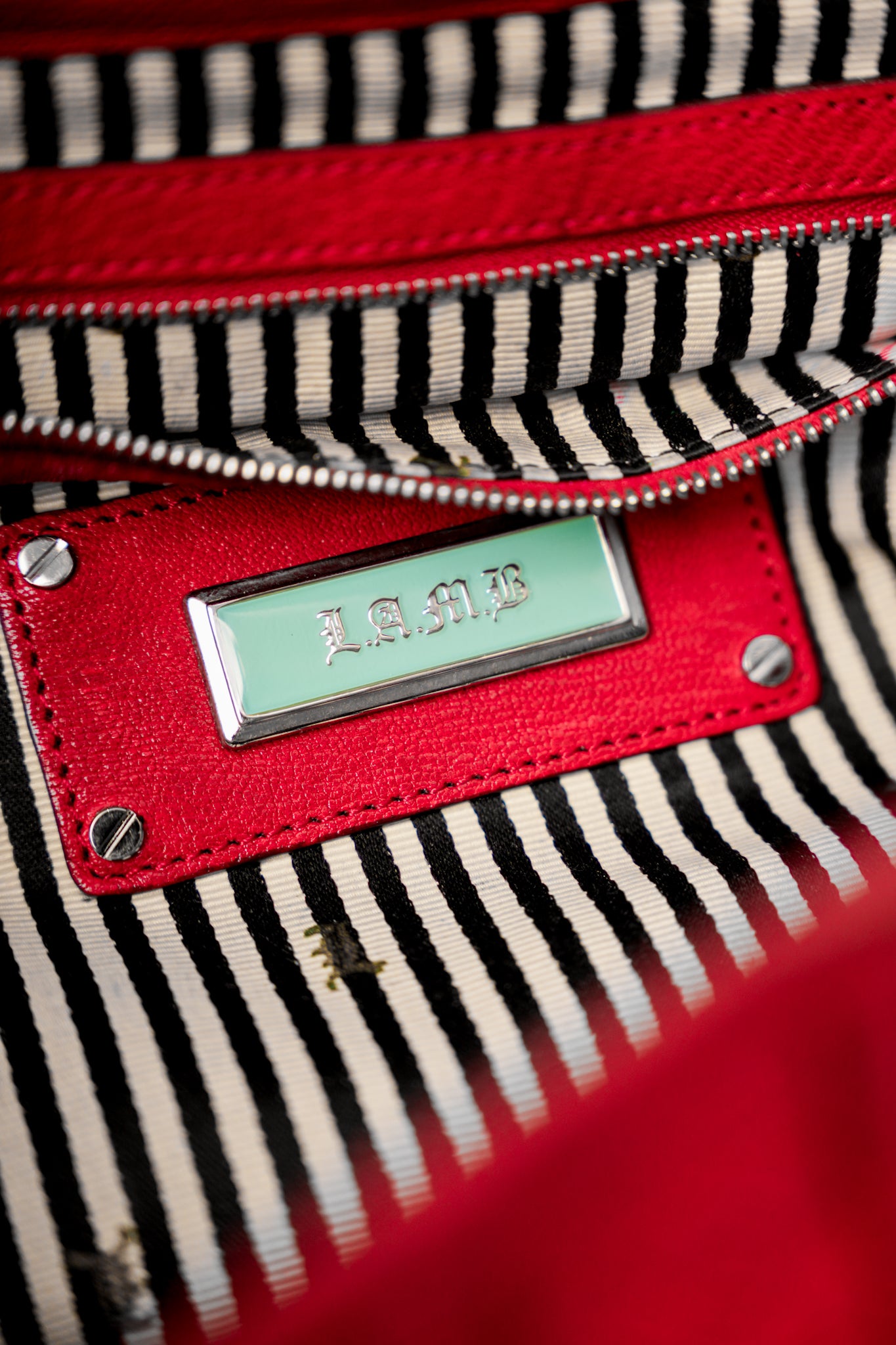 Red L.A.M.B Leather Handbag