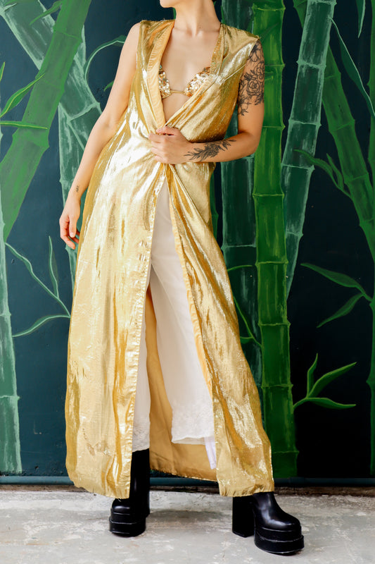 Vintage Gold Vest Duster