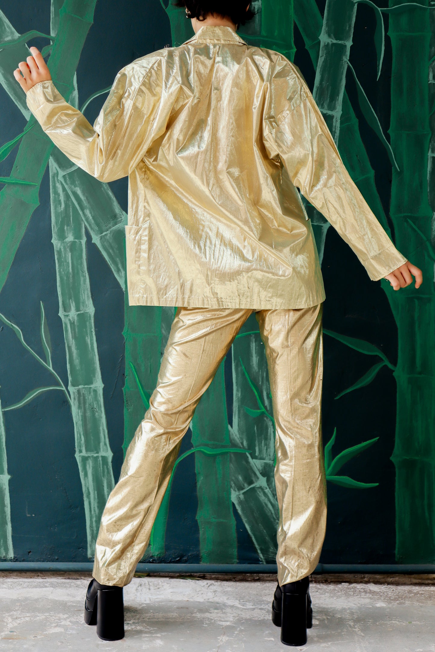 Metallic Gold Suit Set