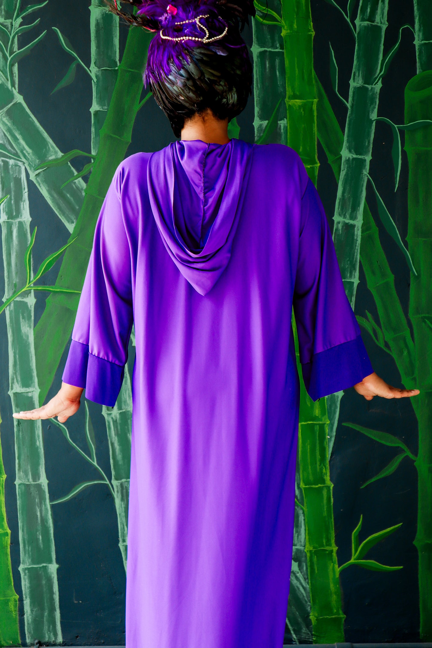 Purple Wizard Costume with Hood