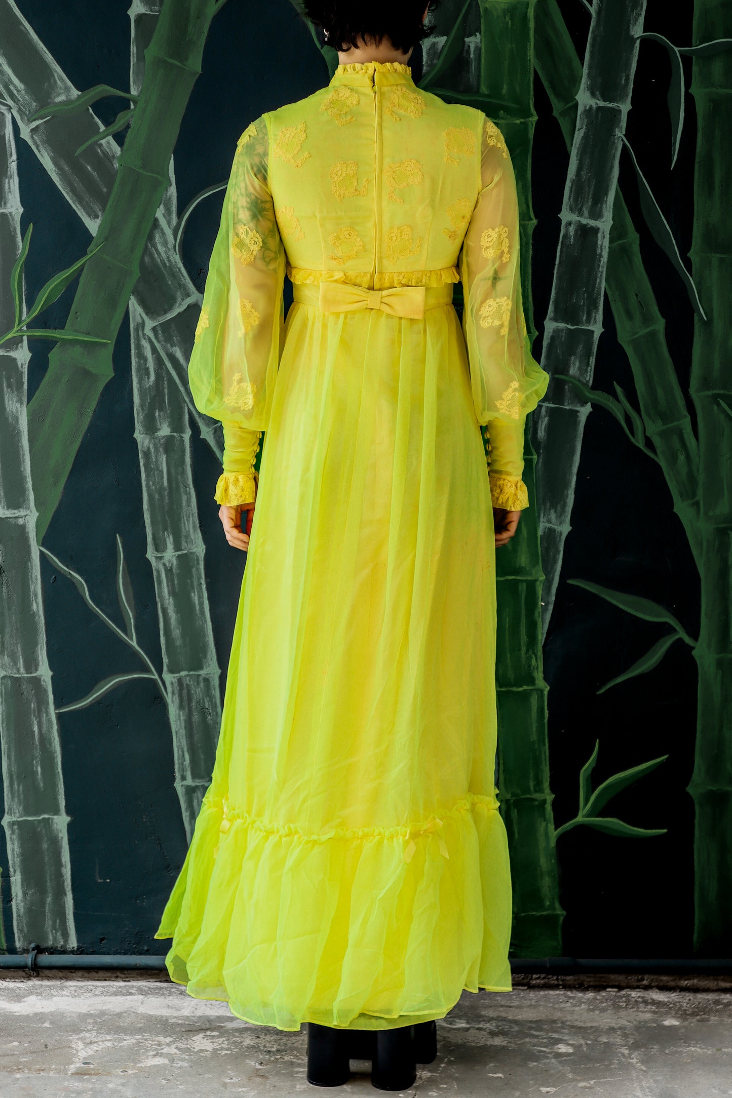 Vintage Yellow Maxi Dress