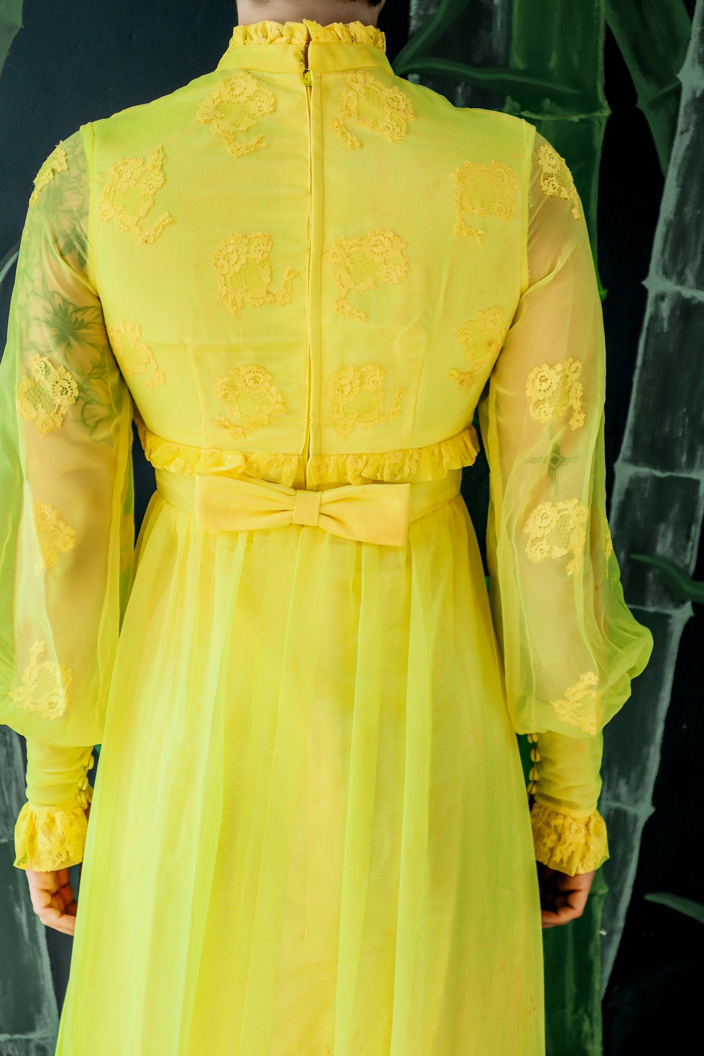 Vintage Yellow Maxi Dress