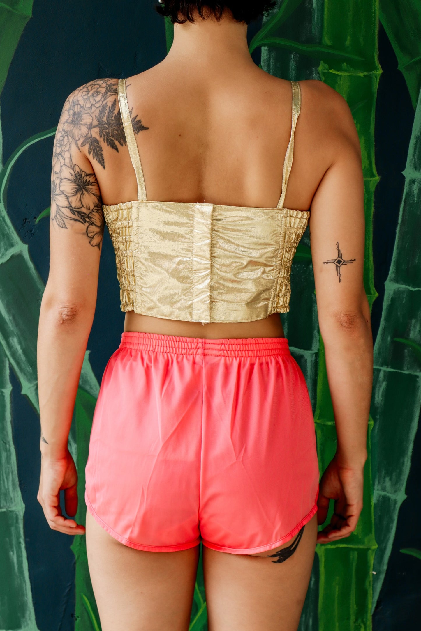 Vintage Gold Beaded Top