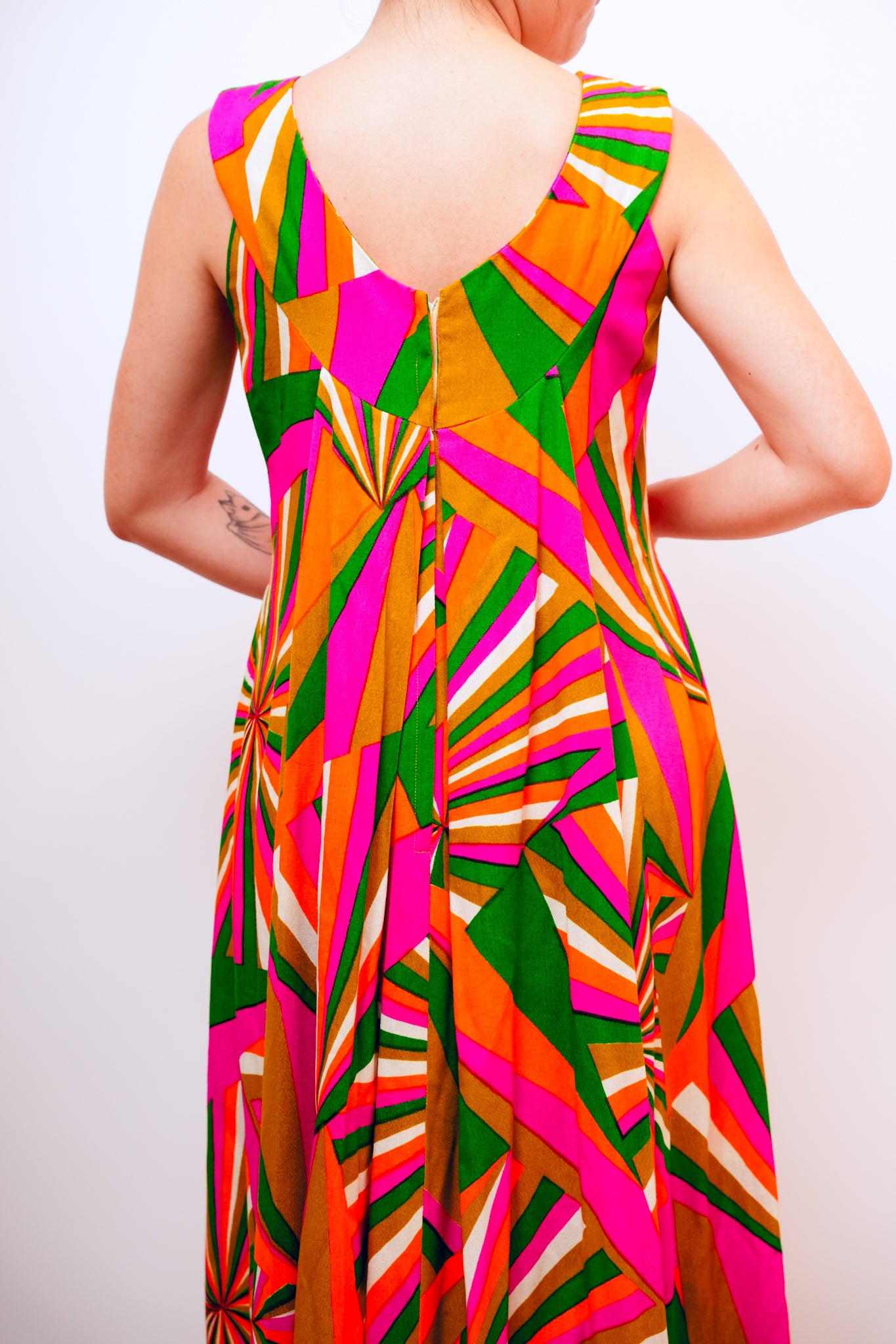 1960s Made in Waikiki Geometric Mu'umu'u