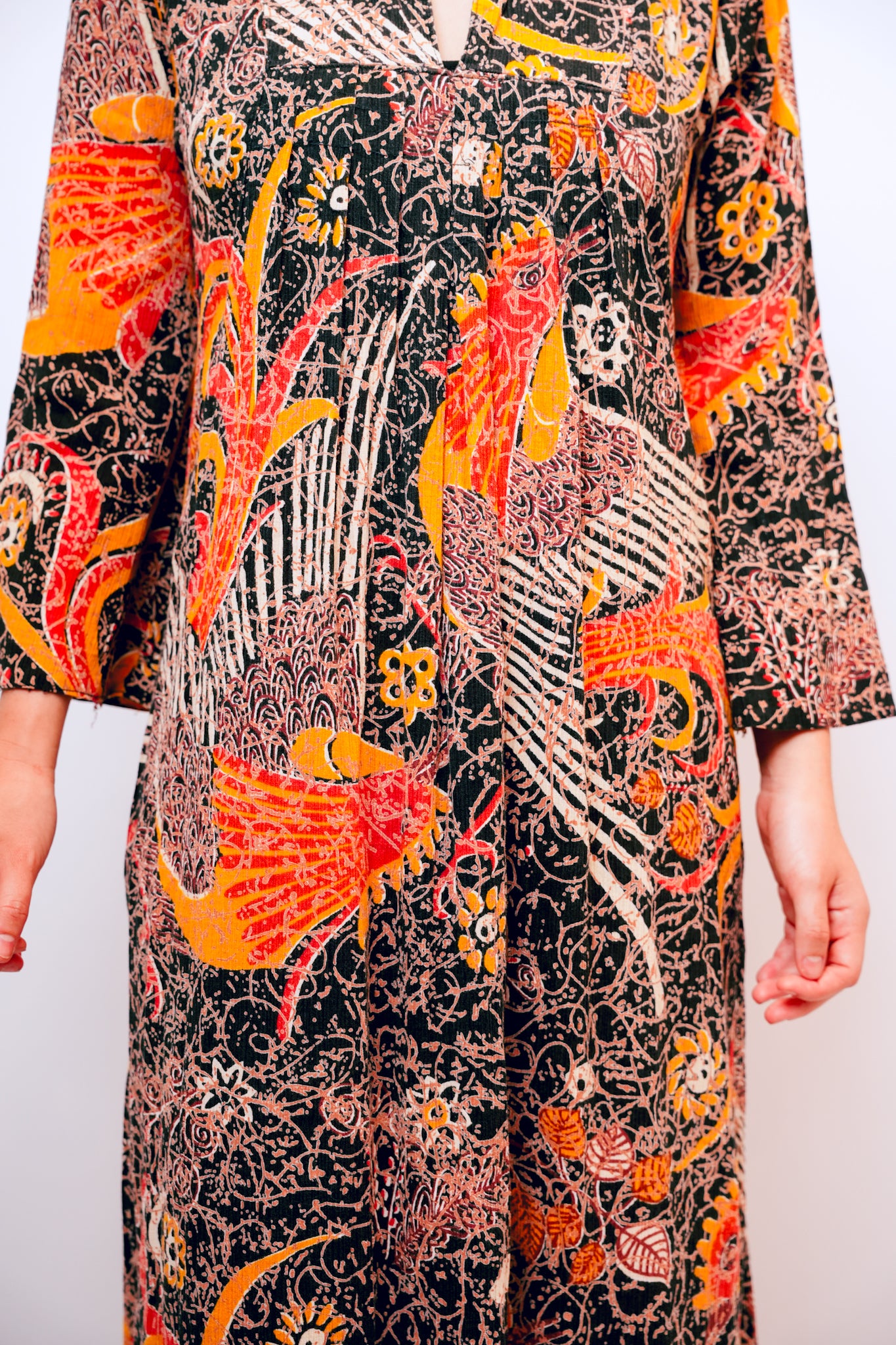 1970s Liberty House Sleeved Maxi Dress