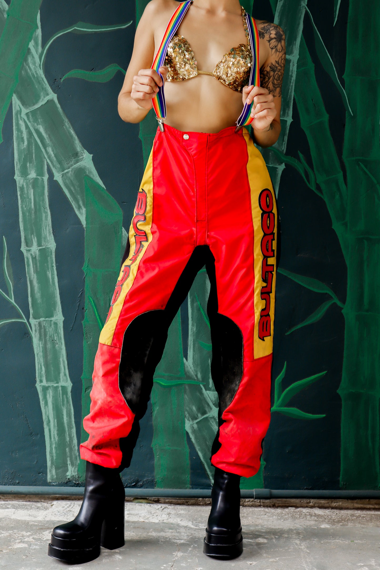 Red Bultaco Moto Pants