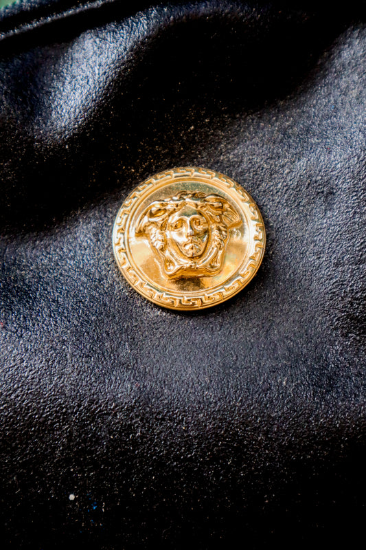 Vintage Leather Versace Circle Bag