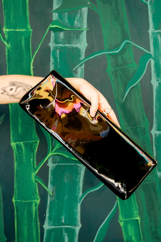 Vintage Patent Leather Long Clutch