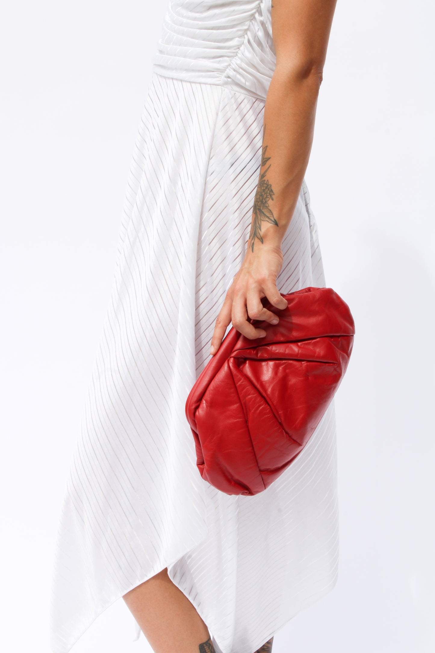 1980’s Red Leather Clutch w/ Strap
