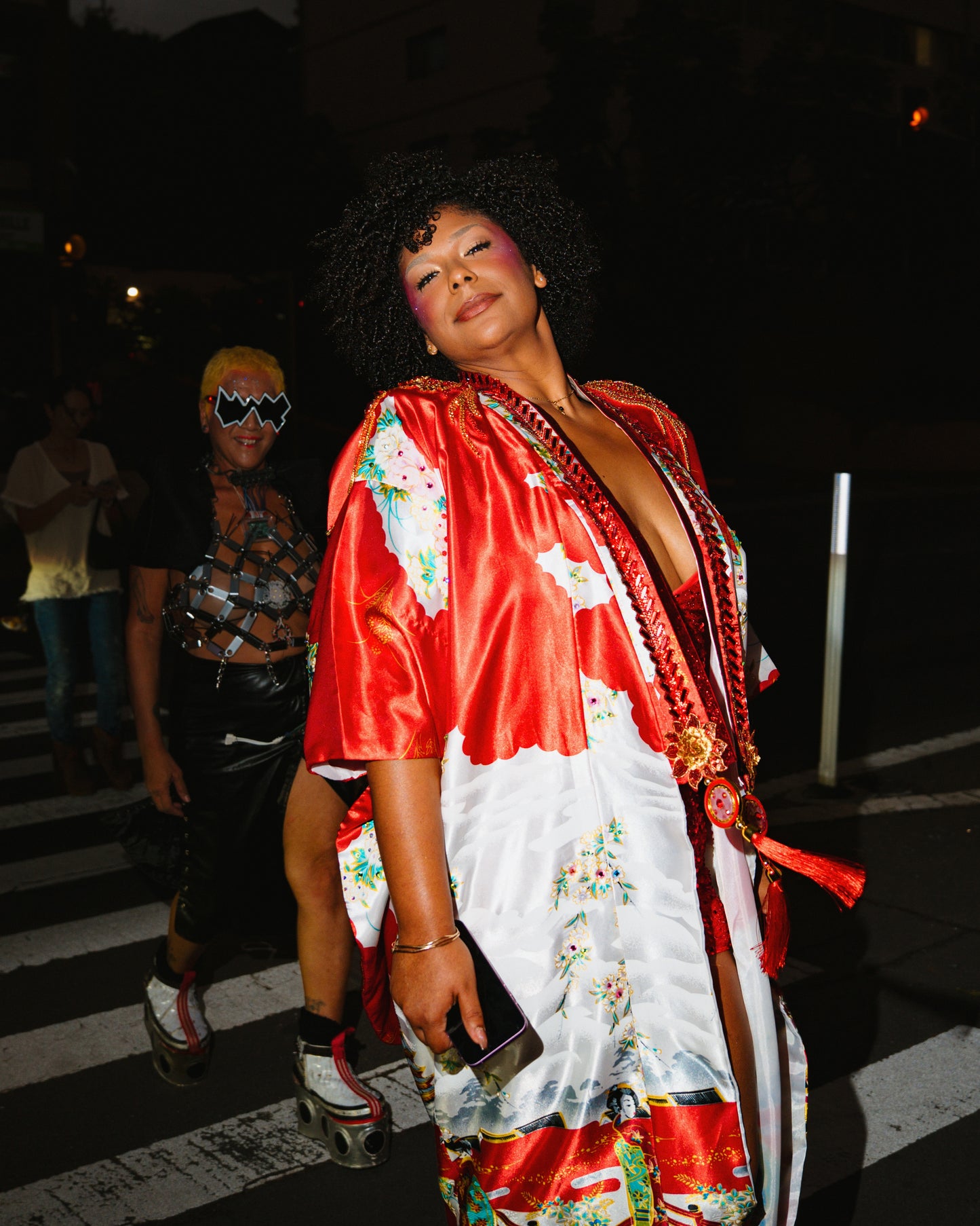 Handmade Red Embellished Kimono