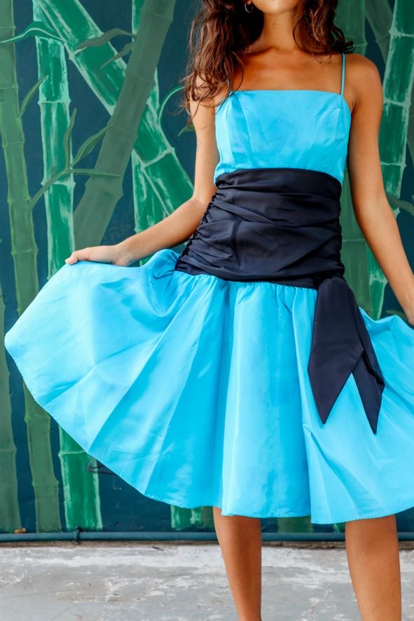 1980's Teal Homecoming Dress