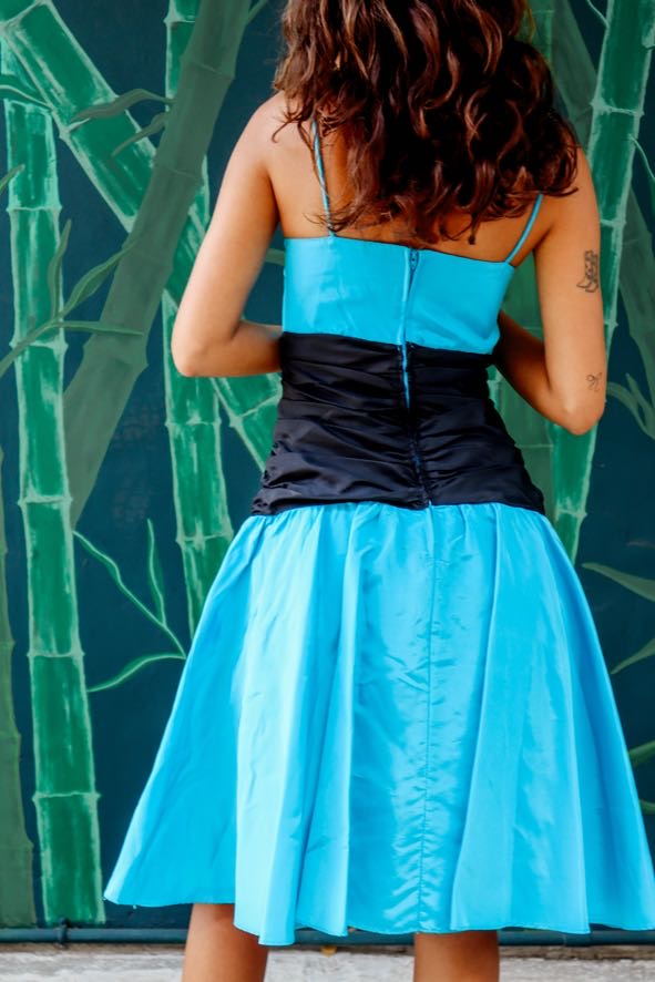 1980's Teal Homecoming Dress