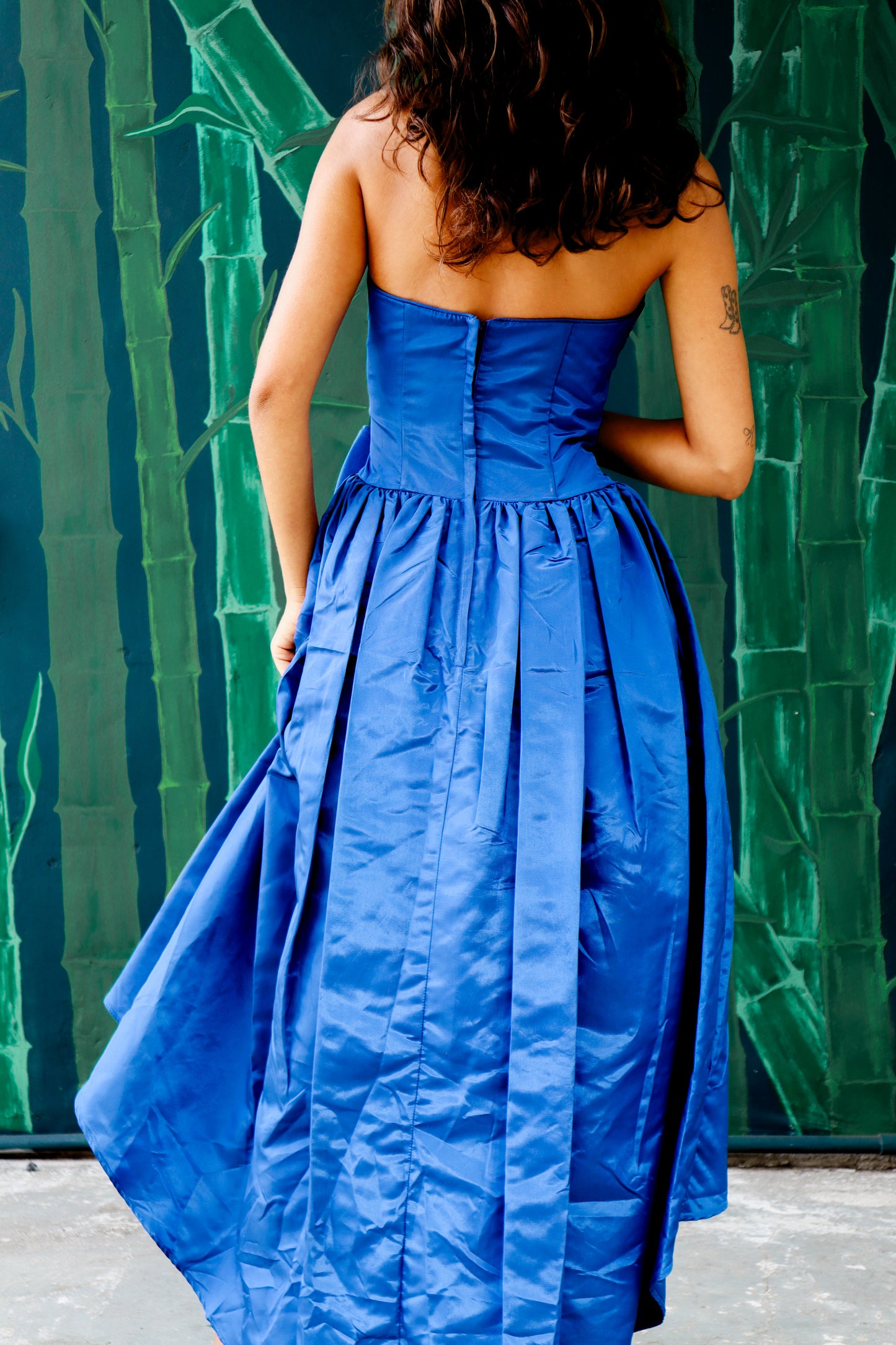 1980's Royal Blue Prom Dress