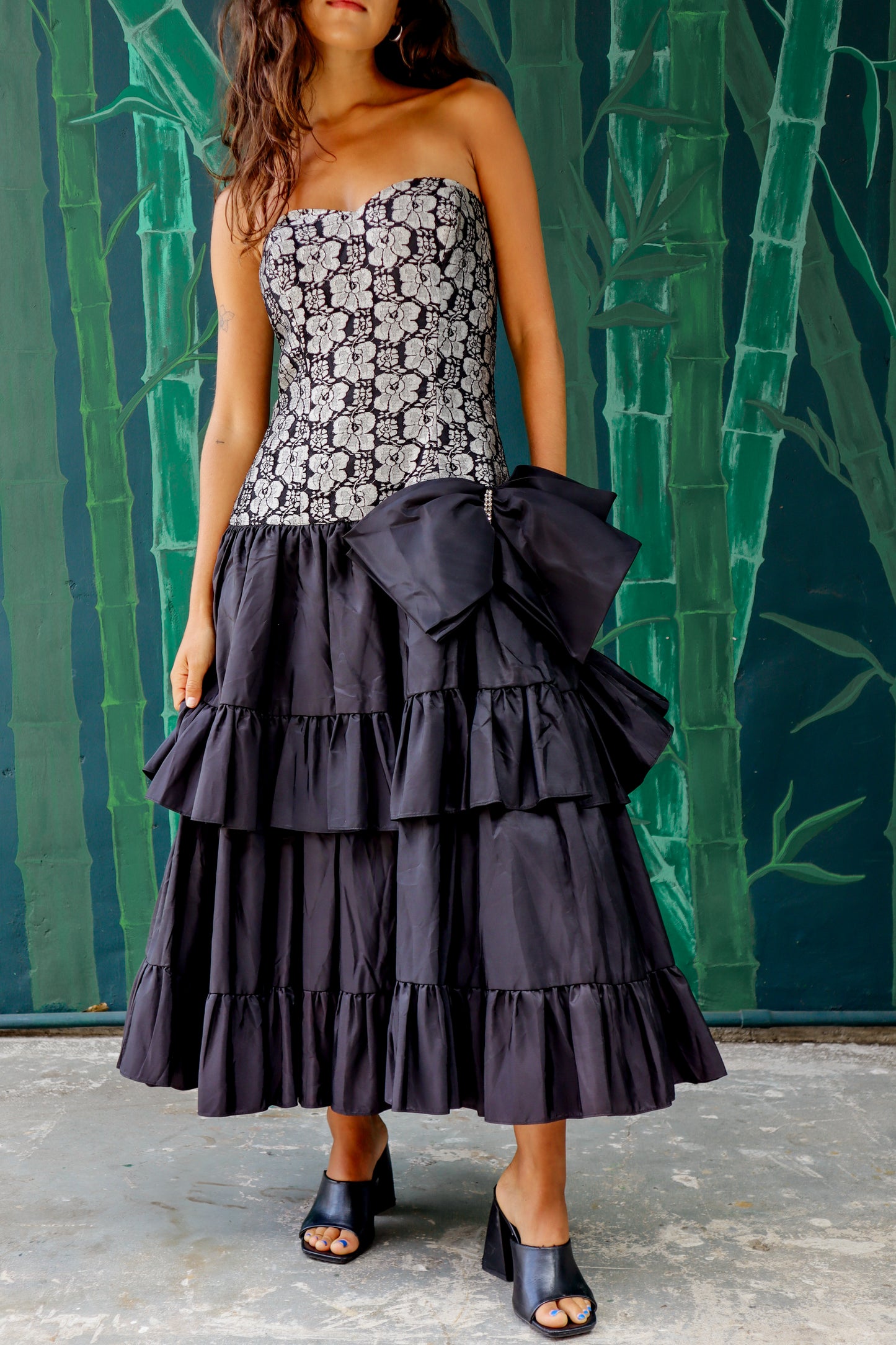 1980's Black Party Gown