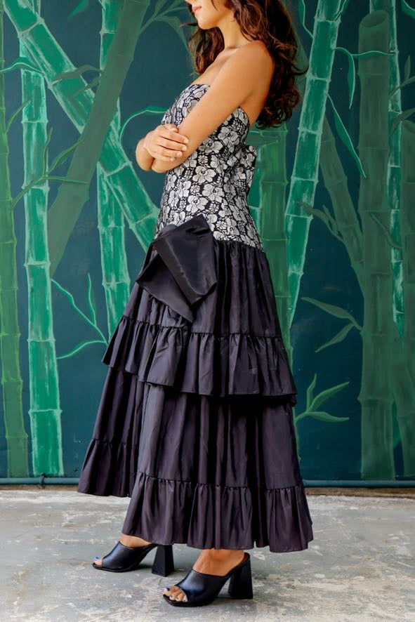 1980's Black Party Gown