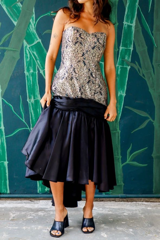 1980's Sequin Mermaid Cocktail Dress