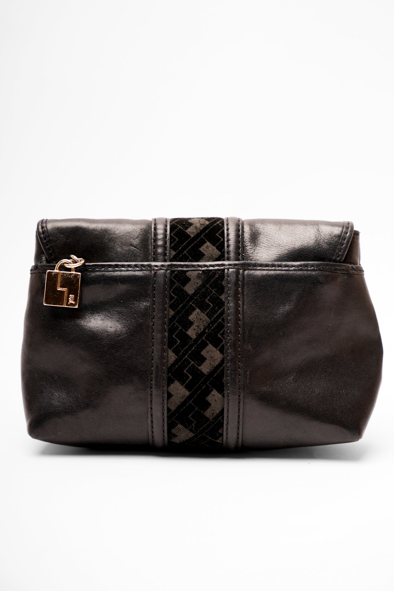 Y2K L.A.M.B Leather and Velvet Clutch