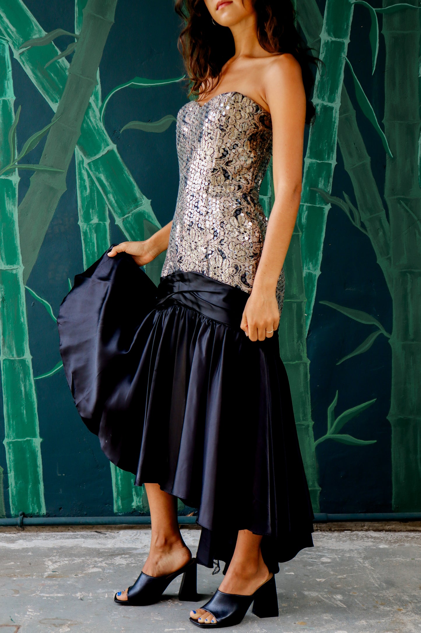 1980's Sequin Mermaid Cocktail Dress