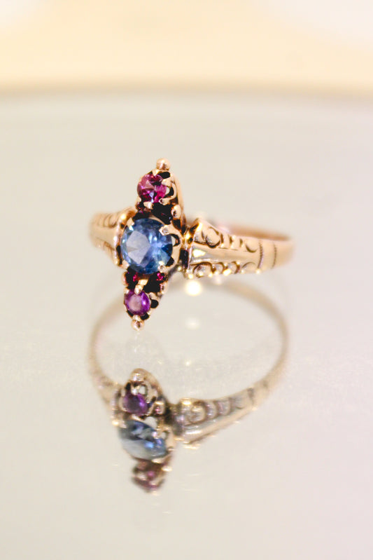 Sapphire & Aquamarine Ring