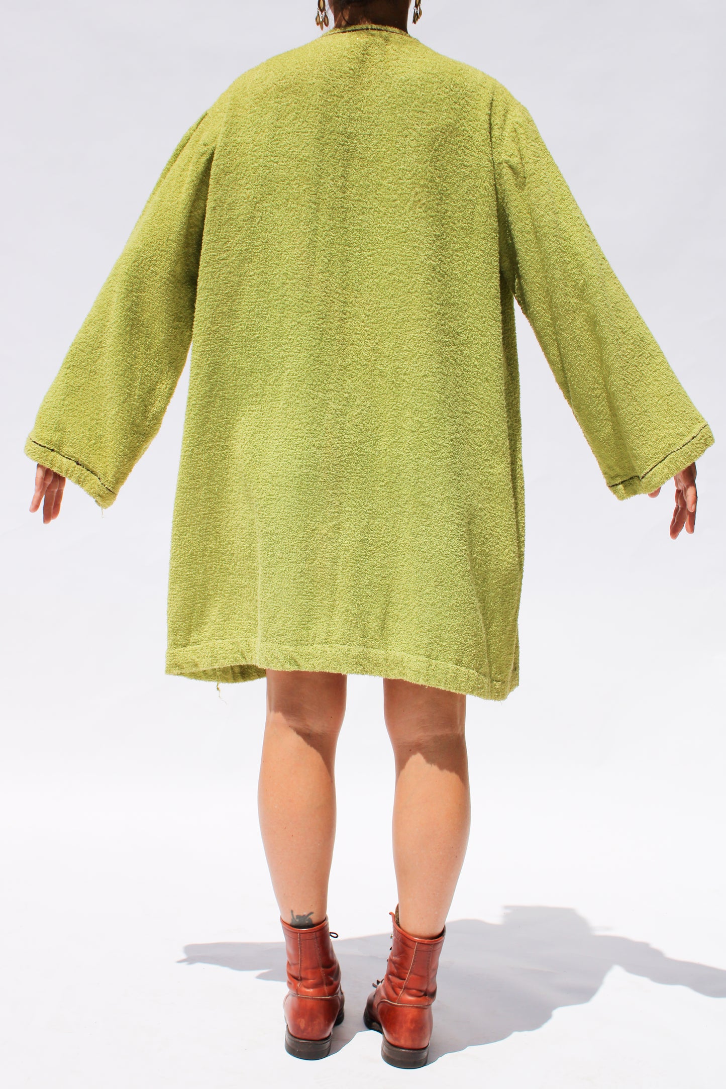 1960s Moss Green Terry Cloth Jacket