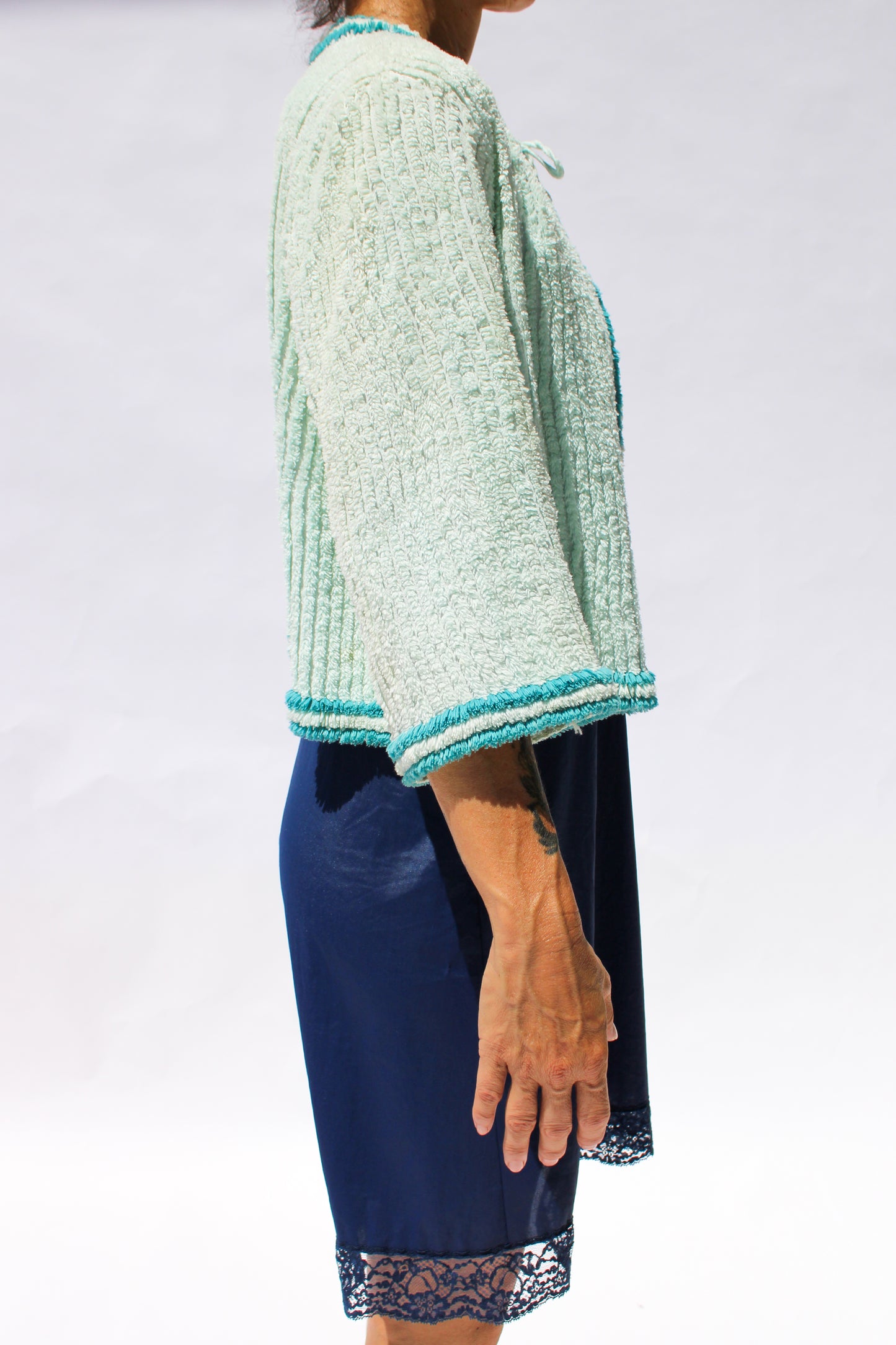 1960s Aqua Terry Cloth Jacket