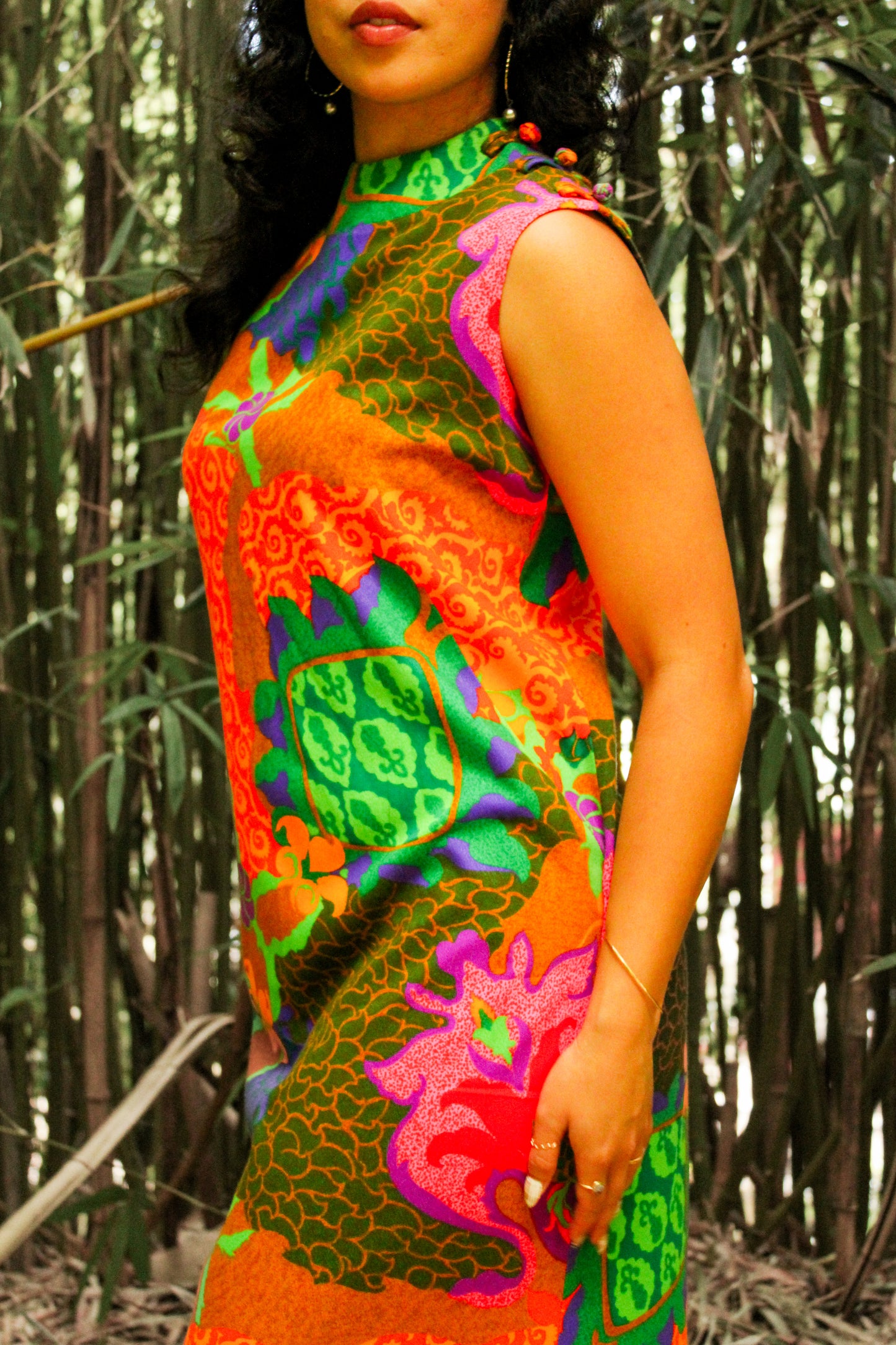 1970's Multicolor Printed Muumuu