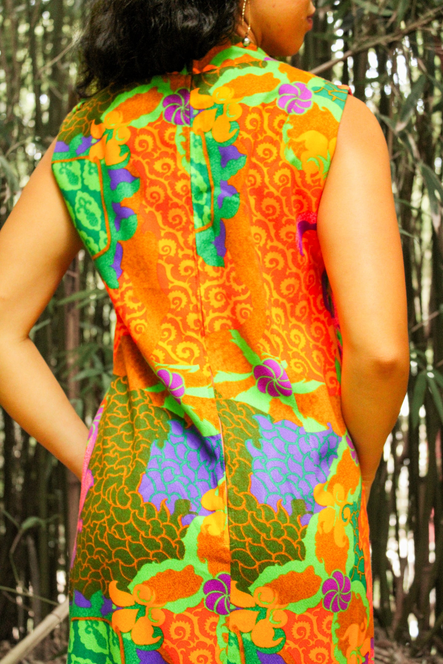 1970's Multicolor Printed Muumuu