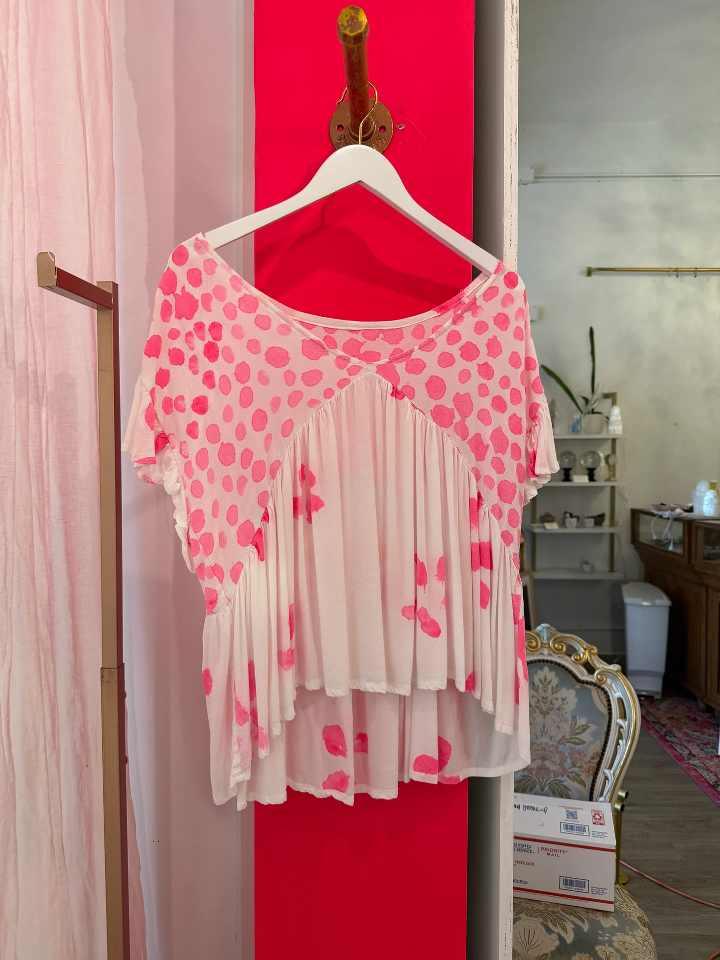 Hand Painted Polka Dot Blouse